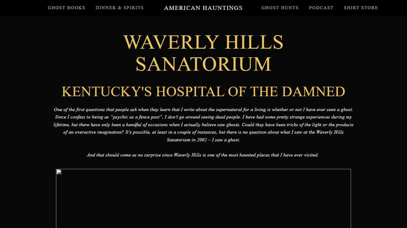 WAVERLY HILLS SANATORIUM — American Hauntings