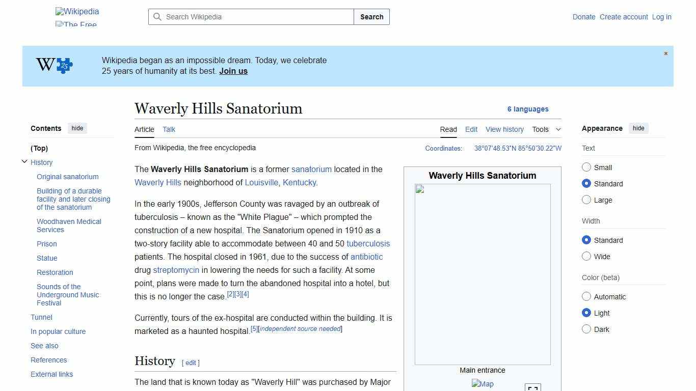 Waverly Hills Sanatorium - Wikipedia